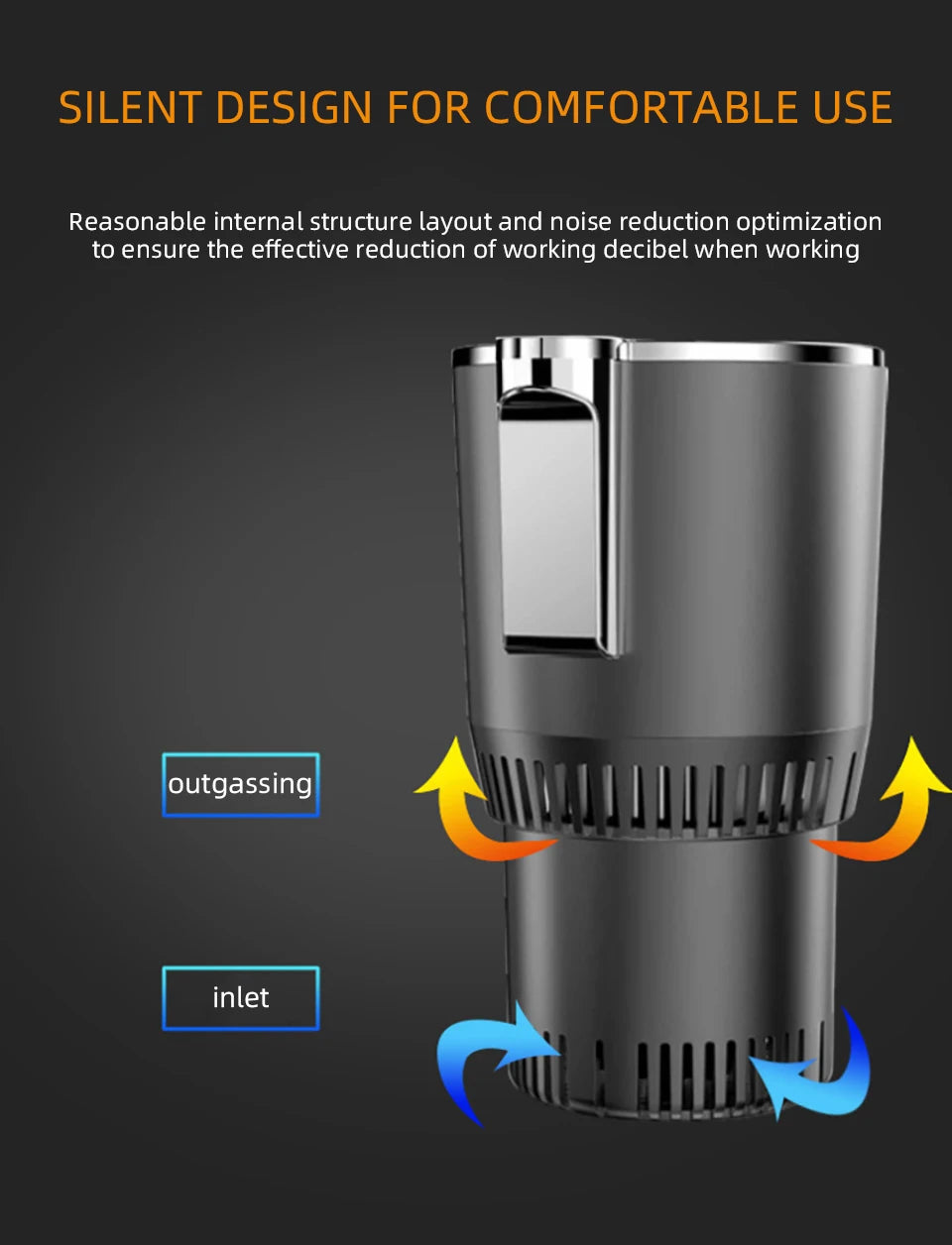2-in-1 Car Heating and Cooling Cup With Display Screen 12V Button Control For Hot and Cold Functions Beverage Bottle Thermos Cup
